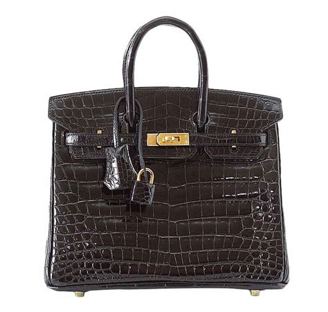 hermes birkin 25 crocodile black|hermes crocodile birkin bag knockoff.